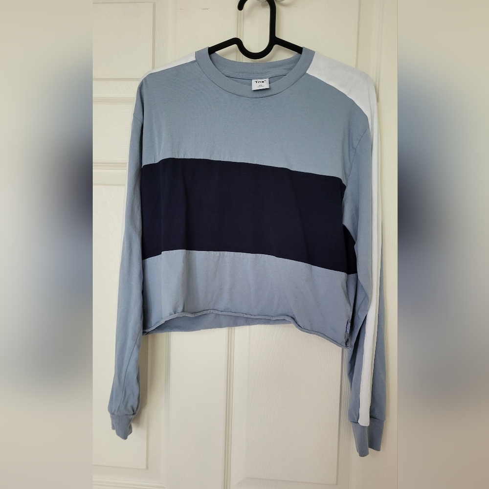 TNA Cropped Colorblock Top